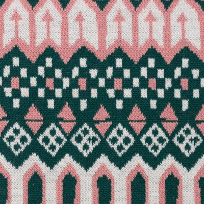 Jaquardjersey | FAIR ISLA Käselotti | Grün Rosa